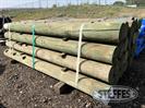 (28) Treated wood fence posts